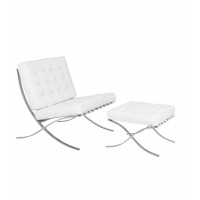 LeisureMod BR30WL Bellefonte Style Modern Pavilion Chair & Ottoman