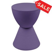 LeisureMod BS12PU Modern Round  Boyd Side Table