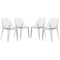 LeisureMod C18CL4 Modern Cornelia Dining Chair, Set of 4