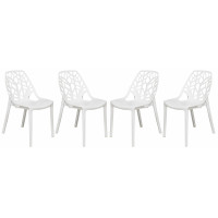 LeisureMod C18SW4 Modern Cornelia Dining Chair, Set of 4