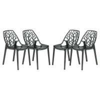 LeisureMod C18TBL4 Modern Cornelia Dining Chair, Set of 4