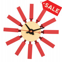 LeisureMod CCL11R Vdara Modern Design Block Silent Non-Ticking Wall Clock