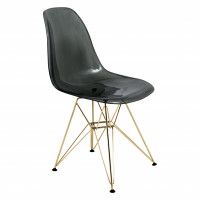 LeisureMod CR19TBLG Cresco Molded Eiffel Side Chair with Gold Base