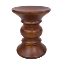 LeisureMod CS15DW Madison Accent Side Table in Walnut -Crolle