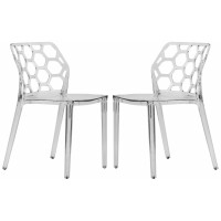 LeisureMod DC19CL2 Modern Dynamic Dining Chair, Set of 2