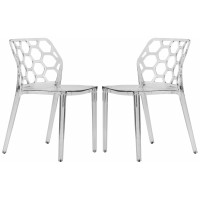 LeisureMod DC19CL2 Modern Dynamic Dining Chair, Set of 2