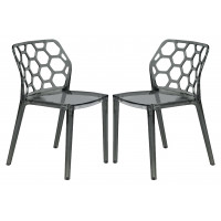 LeisureMod DC19TBL2 Modern Dynamic Dining Chair, Set of 2