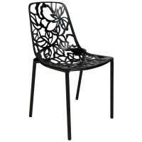 LeisureMod DC23BL Modern Devon Aluminum Chair (Armless)