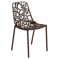 LeisureMod DC23BR Modern Devon Aluminum Chair (Armless)