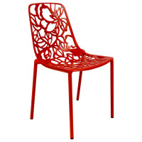 LeisureMod DC23R Modern Devon Aluminum Chair (Armless)