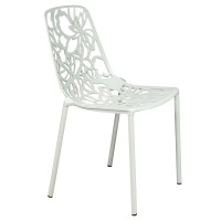 LeisureMod DC23W Modern Devon Aluminum Chair (Armless)