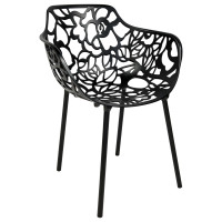 LeisureMod DCA23BL Modern Devon Aluminum Chair (With Arms)