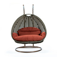 LeisureMod ESCBG-57DOR Wicker Hanging 2 person Egg Swing Chair