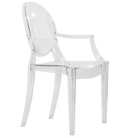 LeisureMod GC22CL Carroll Modern Acrylic Chair