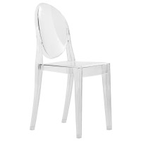LeisureMod GV19CL Marion Transparent Acrylic Modern Chair