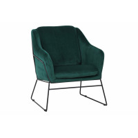 LeisureMod HA27G Harmony Velvet Accent Armchair