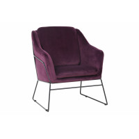 LeisureMod HA27PR Harmony Velvet Accent Armchair