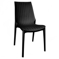 LeisureMod KC19BL Kent Outdoor Dining Chair