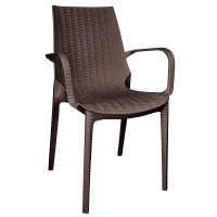 LeisureMod KCA21BR Kent Outdoor Dining Arm Chair