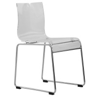 LeisureMod LC19CL Lima Modern Acrylic Chair