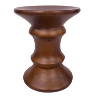 LeisureMod LS15DW Madison Accent Side Table in Walnut - Laurel