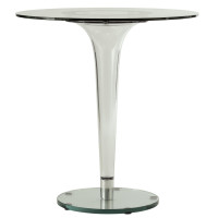 LeisureMod LT27CL Lonia Modern Glass Dining Table