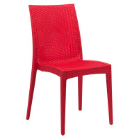 LeisureMod MC19R Weave Mace Indoor/Outdoor Dining Chair (Armless)