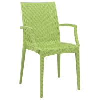 LeisureMod MCA19G Weave Mace Indoor/Outdoor Chair (With Arms)