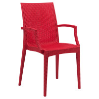 LeisureMod MCA19R Weave Mace Indoor/Outdoor Chair (With Arms)
