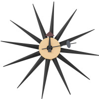 LeisureMod MCL18BL Maxi Modern Design Colorful Star Silent Non-Ticking Wall Clock