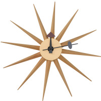 LeisureMod MCL18NW Maxi Modern Design Colorful Star Silent Non-Ticking Wall Clock