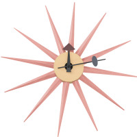 LeisureMod MCL18PK Maxi Modern Design Colorful Star Silent Non-Ticking Wall Clock