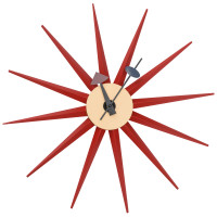 LeisureMod MCL18R Maxi Modern Design Colorful Star Silent Non-Ticking Wall Clock