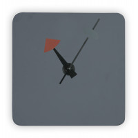 LeisureMod MCLS9DGR Manchester Modern Design Square Silent Non-Ticking Wall Clock