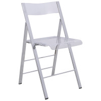 LeisureMod MF15CL Menno Modern Acrylic Folding Chair