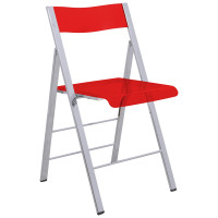 LeisureMod MF15TR Menno Modern Acrylic Folding Chair