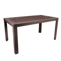 LeisureMod MT55BR Mace Weave Design Outdoor Dining Table