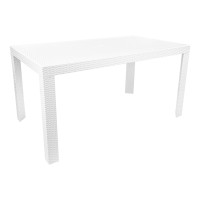 LeisureMod MT55W Mace Weave Design Outdoor Dining Table