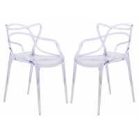 LeisureMod MW17CL2 Milan Modern Wire Design Chair, Set of 2