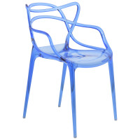 LeisureMod MW17TBU Milan Modern Wire Design Chair