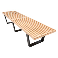 LeisureMod NB72NW Mid-Century Inwood Platform Bench - 6 Feet