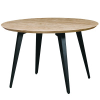 LeisureMod RTM47BN Ravenna Modern Round Wood 47