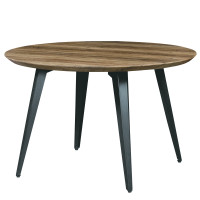 LeisureMod RTM47BR Ravenna Modern Round Wood 47