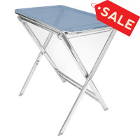 LeisureMod VT24TBU Victorian Foldable End Side Table Tray