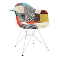 LeisureMod WM24M Willow Fabric Eiffel Accent Chair