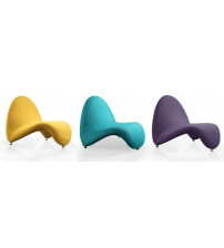Manhattan Comfort 3-AC009 MoMa Multi Colored Accent Chair -Set of 3 in Purple, Teal, and Yellow