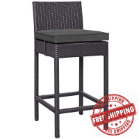 Modway EEI-1006-EXP-CHA Convene Outdoor Patio Fabric Bar Stool