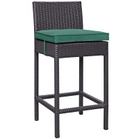 Modway EEI-1006-EXP-GRN Convene Outdoor Patio Fabric Bar Stool