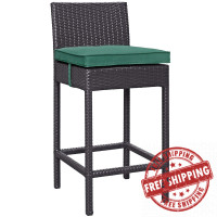 Modway EEI-1006-EXP-GRN Convene Outdoor Patio Fabric Bar Stool