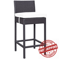 Modway EEI-1006-EXP-WHI Lift Bar Stool in Espresso White